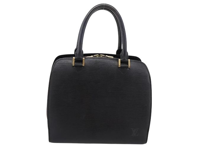 Borsa Louis Vuitton Pont Neuf in pelle Epi PM Nero