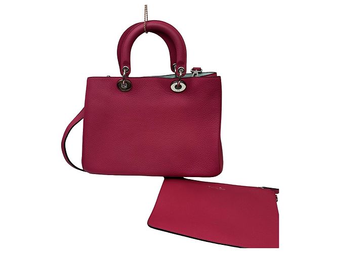 Christian Dior Diorissimo Leather with Sequins Medium Pink