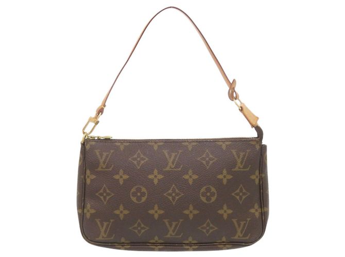 Louis Vuitton Pochette Accessoires Monogram Handbag Marrom Monograma