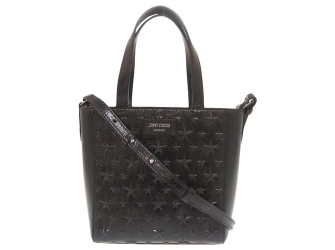 Jimmy Choo Mini Pegassi Handtasche mit Sternenprägung Schwarz