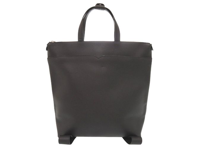 Borsa Tote Valextra V-Line in pelle nera Nero