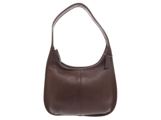 Bolsa de ombro em couro Coach Old Ergo Marrom