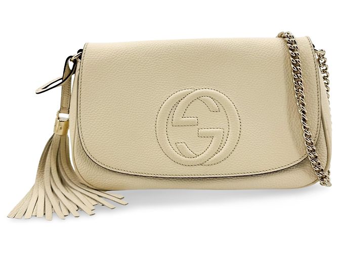 Gucci Soho Chain Leather Medium Beige