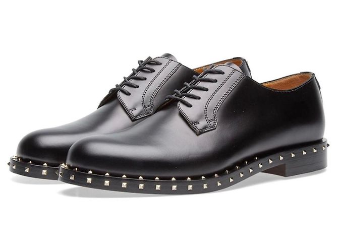 Valentino Garavani Rockstud Derby Schuhe Schwarz