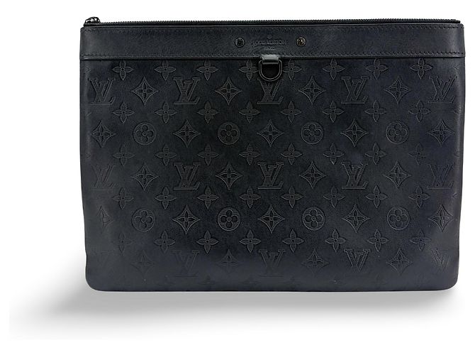 Louis Vuitton Monogramissime Pochette Monogram Canvas and Exotics Noir