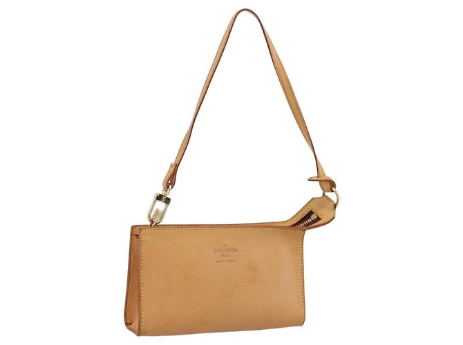 LOUIS VUITTON Nomad Kava Amble PM Pouch Beige LV Auth 201182A