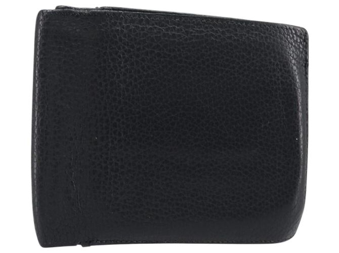 Hermès Carteira HERMES Copernicus em couro preto Auth 200737