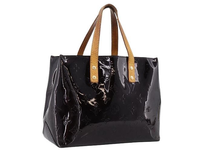 LOUIS VUITTON Monogram Vernis Reade PM Hand Bag Amarante M91993 LV Auth BA15724 Burdeos