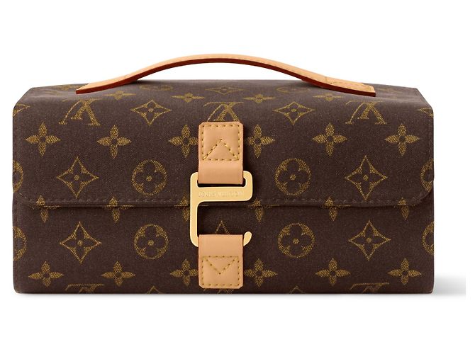 Louis Vuitton Necessaire Appendibile Silk Tech Marrone Monogramma