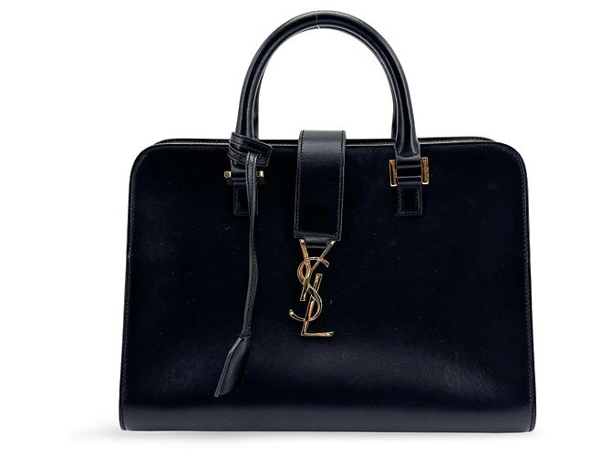 Autre Marque Saint Laurent Monogram Cabas Leather Small Noir