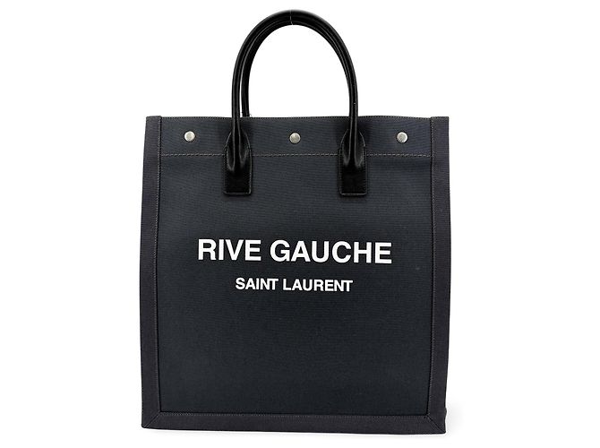 Autre Marque Saint Laurent Rive Gauche Pouch Canvas Medium Noir