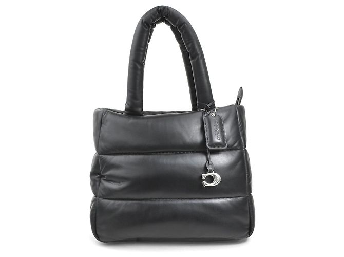 Bolsa de ombro em couro Coach Preto