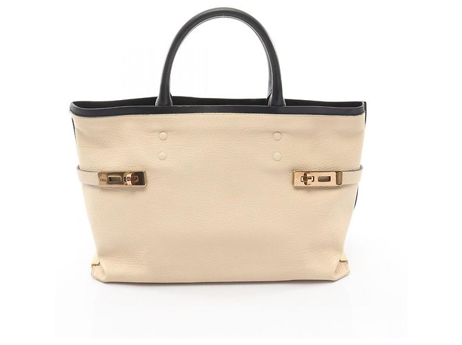 Sac cabas Chloé Charlotte Noir Écru