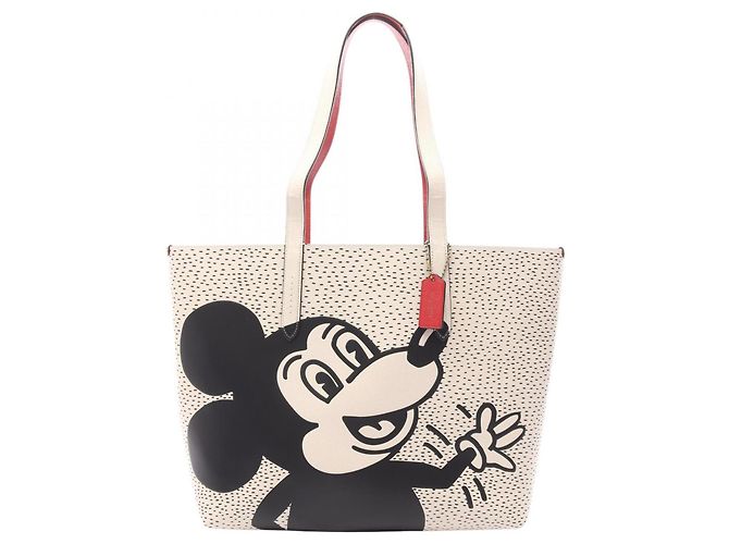 Sac cabas Coach × Disney Keith Haring Noir Blanc Rouge
