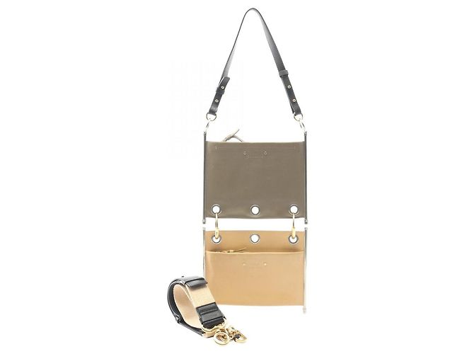 Chloé Lederhandtasche/Schultertasche Beige Khaki