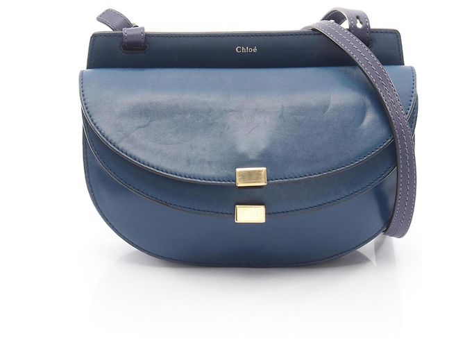 Bolsa de Ombro Chloé Georgia Azul Azul marinho