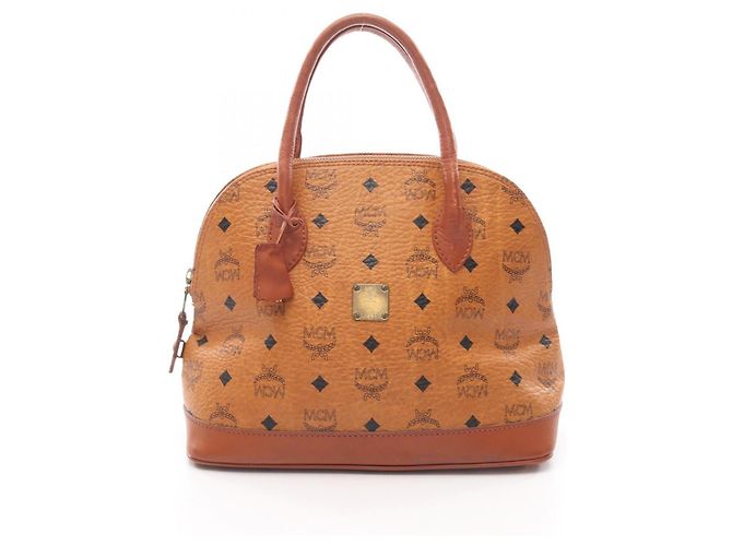 Borsa in pelle MCM Visetos da donna Marrone