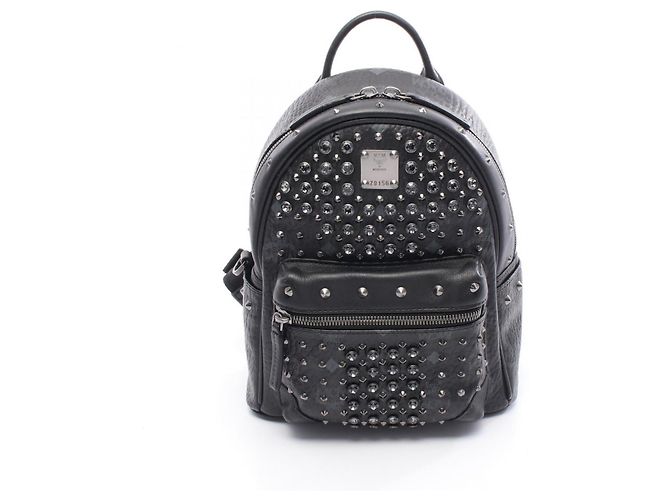 MCM Stark Visetos Backpack/Handbag in Black