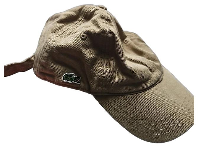 Gorra Lacoste beige de algodón