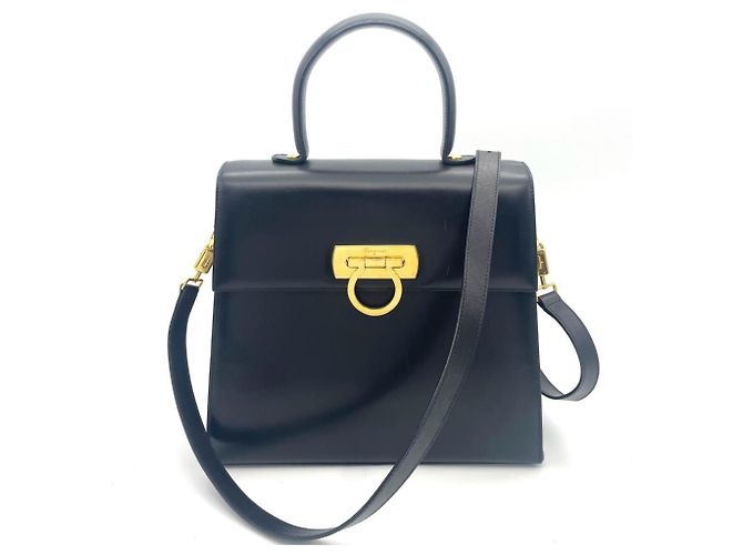 Borsa Salvatore Ferragamo Gancini Nero