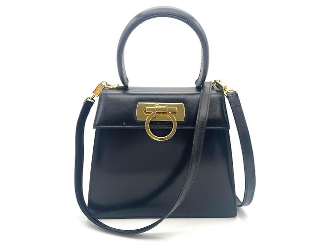 Borsa Mini Gancini Salvatore Ferragamo Nero