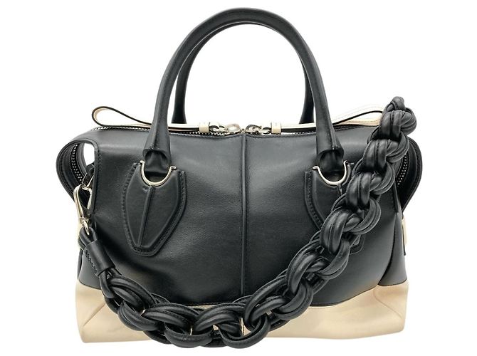 Borsa a tracolla Tod's D Styling Nero Bianco