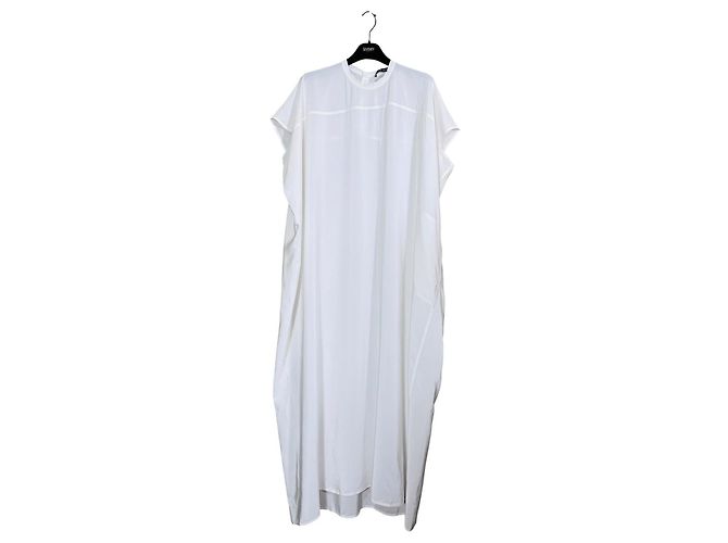 Sofie D'Hoore Dunet Weißes Seiden-Kaftan-Kleid