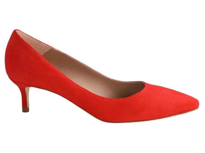 Lk Bennett Audrey red suede heels