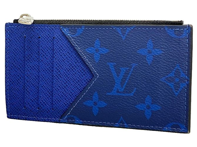Tarjetero con monedero Louis Vuitton Taigarama Azul