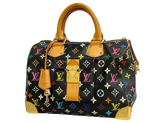 Borsa Louis Vuitton Monogram Multicolor Speedy 30 Nero