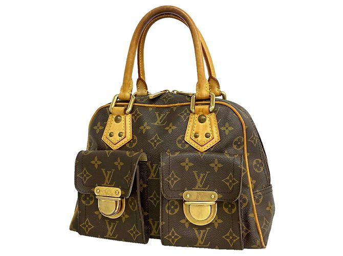Borsa Louis Vuitton Monogram Manhattan PM Marrone
