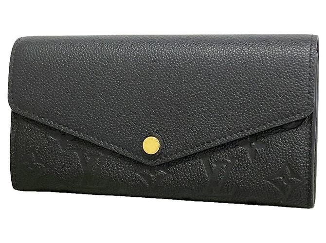 Louis Vuitton Monogram Empreinte Portefeuille Sarah Long Wallet Nero