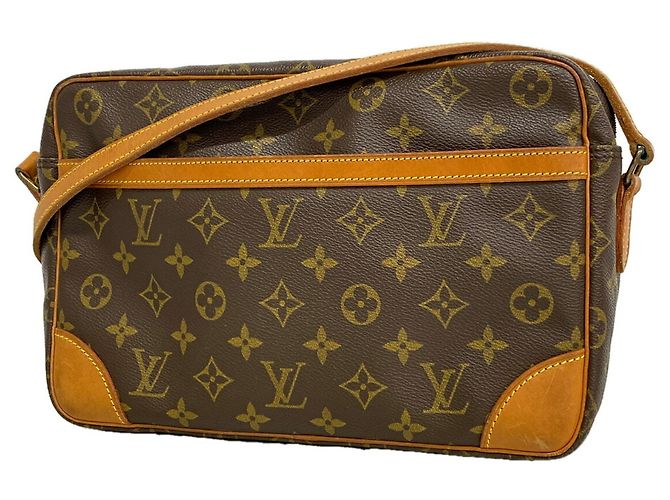 Borsa a tracolla Louis Vuitton Monogram Trocadero 30 Marrone