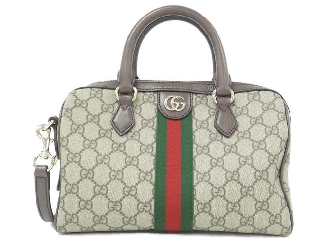 Bolsa Gucci Ophidia Bege Castanho escuro