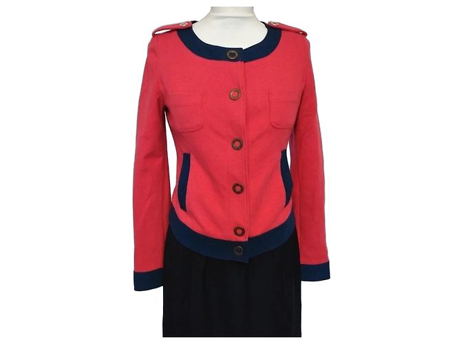 Love Moschino Giacca Preppy Chic Rossa e Blu Rosso Blu scuro