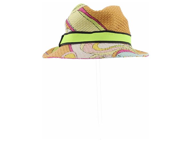 Emilio Pucci Chapeau de paille multicolore Multiple colors