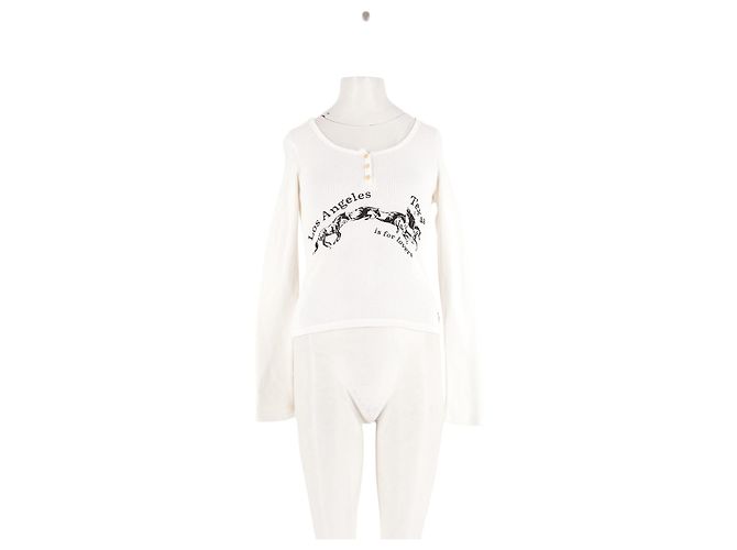 Autre Marque Pull en coton blanc GLOWNY