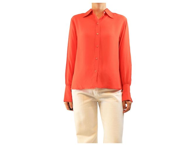 Chloé Red silk blouse - size UK 12