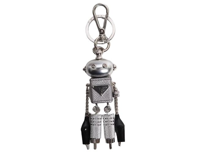 Prada Charm per borsa robot argento