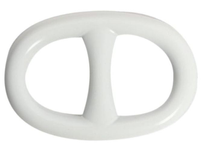 Hermès White Chaine d'Ancre Schal 90 ring Weiß