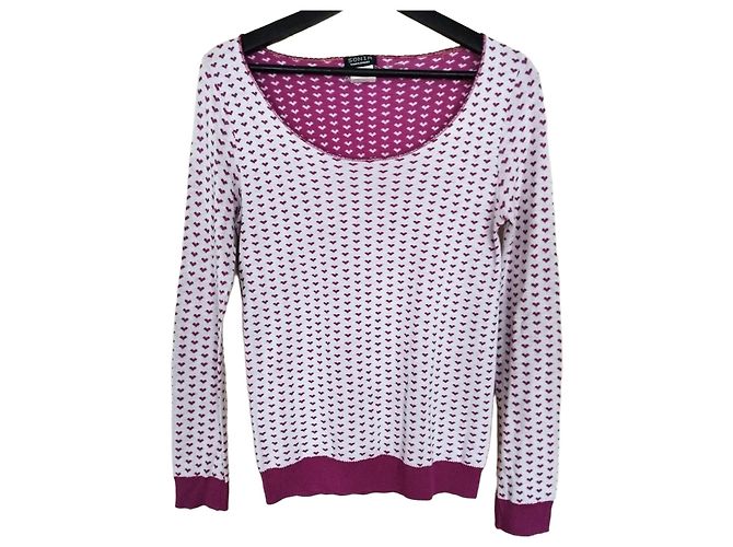 Sonia Rykiel Heart Pattern Knit Sweater