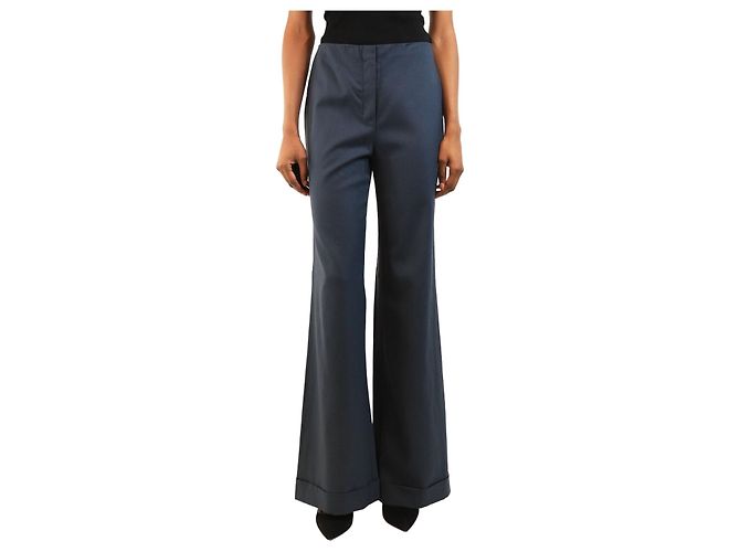 The row Gerade geschnittene Hose in Mitternachtsblau - size UK 8