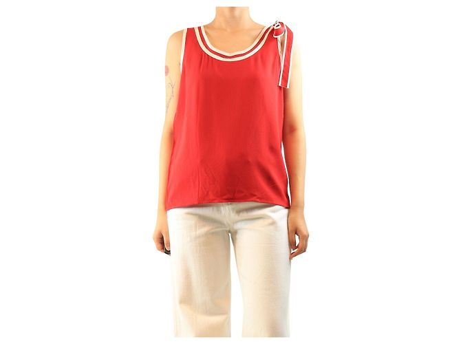 Red Valentino Canotta a contrasto rossa - size M Rosso