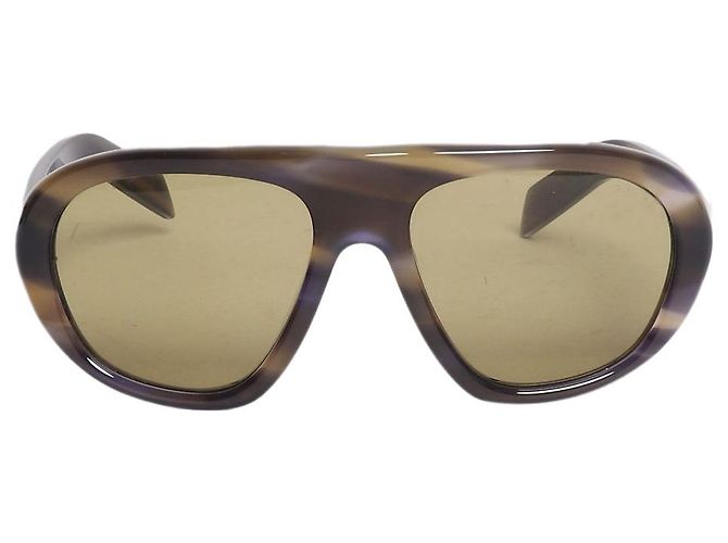 Prada Brown oversized aviator-style sunglasses