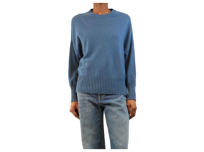 Autre Marque Blauer Kaschmirpullover mit Rundhalsausschnitt - Größe XS