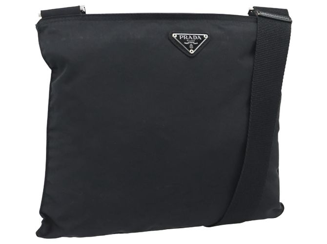 PRADA Sac à épaule Nylon Black Silver