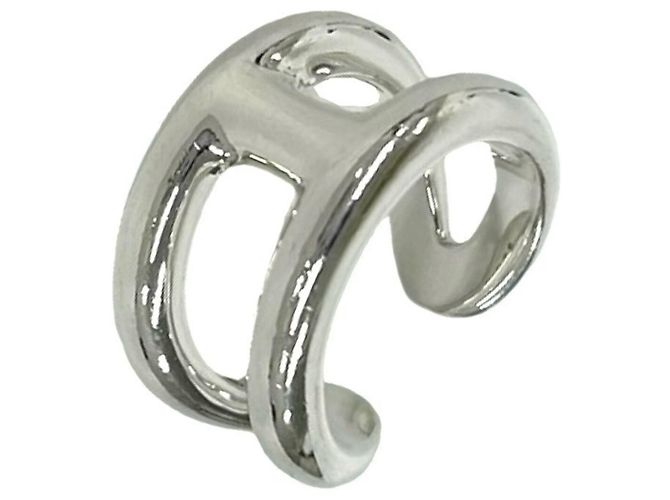 Ring Hermès Anillo de banda Hermes Osmo's PM en plata esterlina