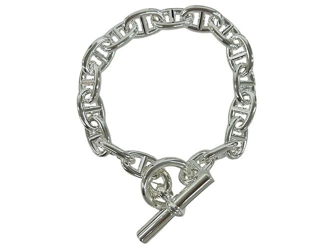 Hermès Pulsera de Dijes Hermes Chaine d'Ancre MM Plata
