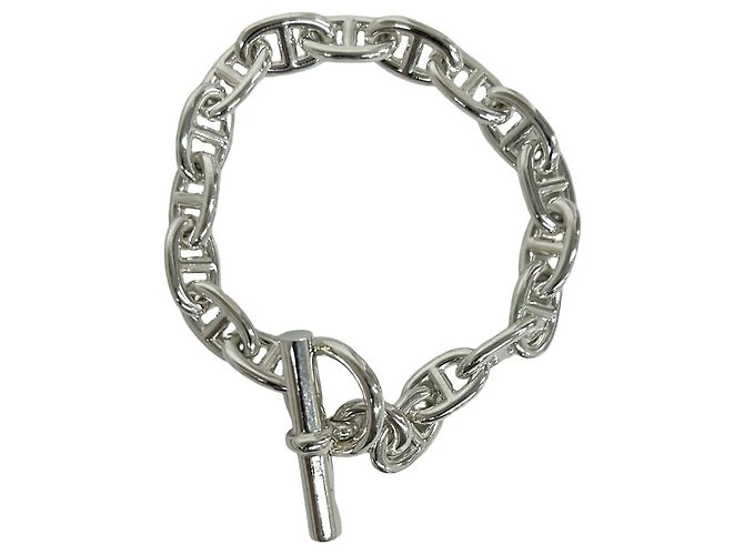 Hermès Pulsera de Dijes Hermes Chaine d'Ancre MM Plata