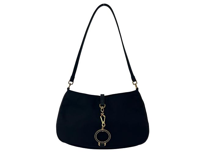 Prada Triangle Logo Handtasche Schwarz